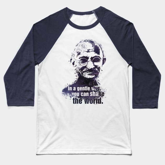 Gandhi quote Baseball T-Shirt by conquart